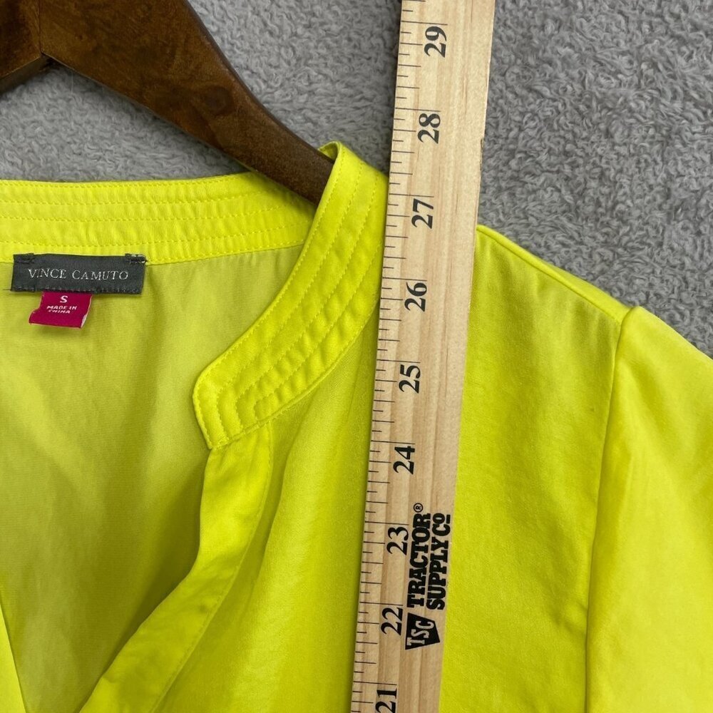 Vince Camuto Women's S Yellow Balloon Sleeve Top - Picture 4 of 8